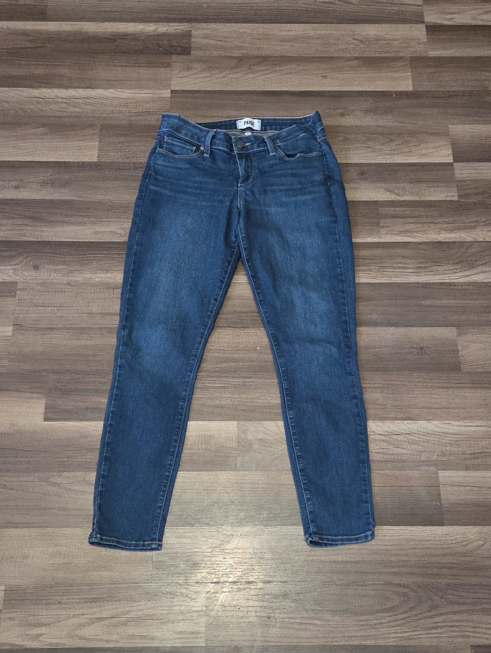 PAIGE Dark Blue Skinny Jeans Size 28 Inseam 29